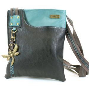 Chala Crossbody Swing Bag - Two Tone Pu Leather Cross-Body Purse w/Wallet